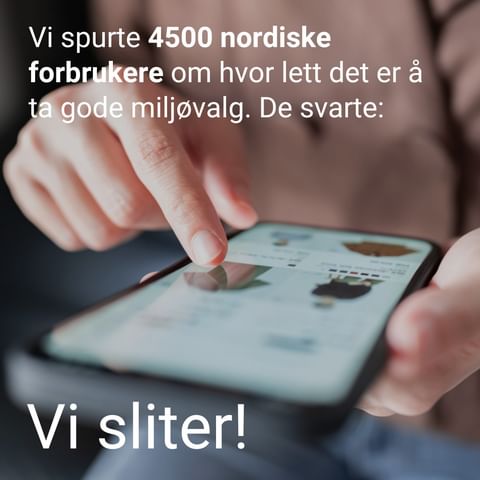 🌍 "Ta gode miljøvalg", sier vi ofte. Men hvor lett er det? 
Det spurte vi 4500 nordiske forbrukere om, ved hjelp av Opinion. Undersøkelsen viser at de fleste gjerne vil ta gode miljøvalg, men at det fremdeles er for vanskelig å gjøre det. 
Hva synes du selv? 

Se lenke i bio for mer info om undersøkelsen ☝️☝️

#miljø #forbruk #norden