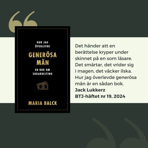 Jättefin recension av Generösa män - Hur jag överlevde sugardejting från BTJ